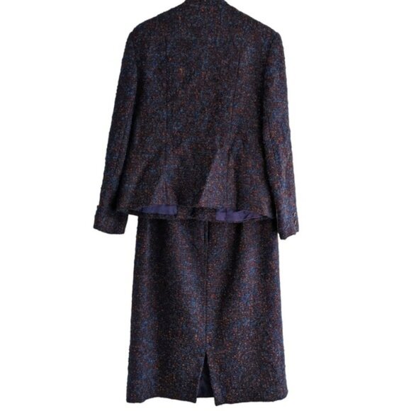 Vintage Curly Wool Classic Skirt Suit Tag 16 Waist 30" Chest 40" Union Label - Picture 2 of 13